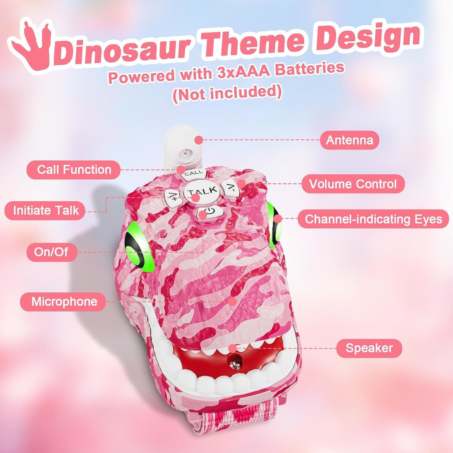 🦖 Dino Walkie Talkies 2-Pack 📡