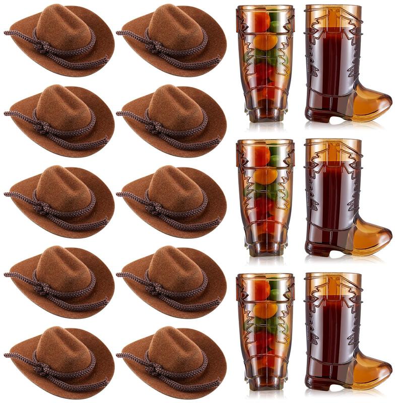 1 oz Shots Plastic Cowgirl Cups Neon Drinkware Set(20 PCS)