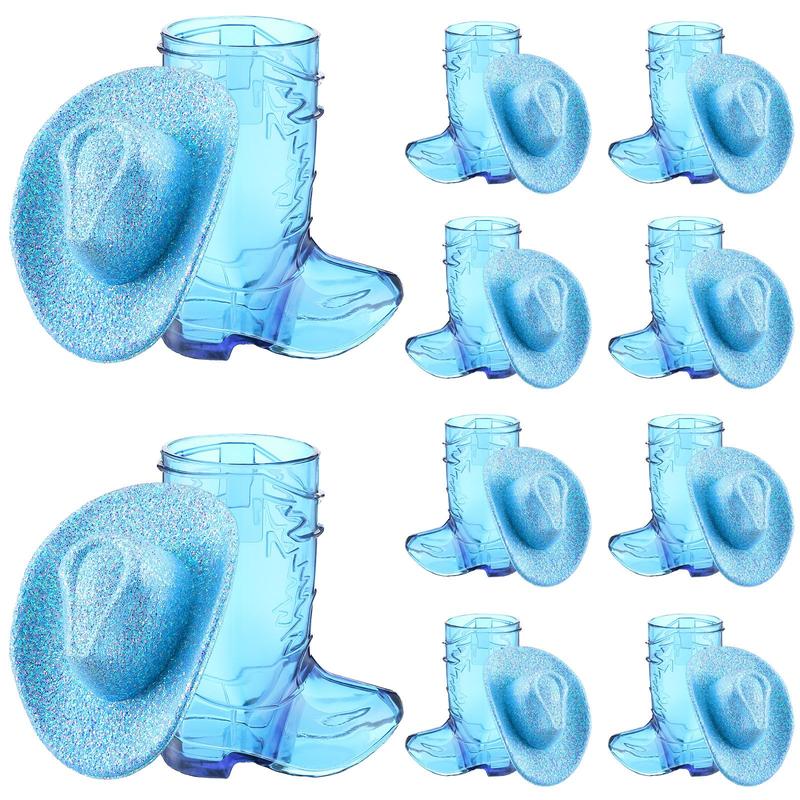 1 oz Shots Plastic Cowgirl Cups Neon Drinkware Set(20 PCS)