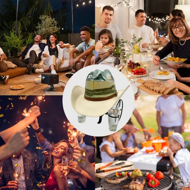 🔥2025 New Arrival 🤠Cowboy Hat Bottle Holder – Refillable Design