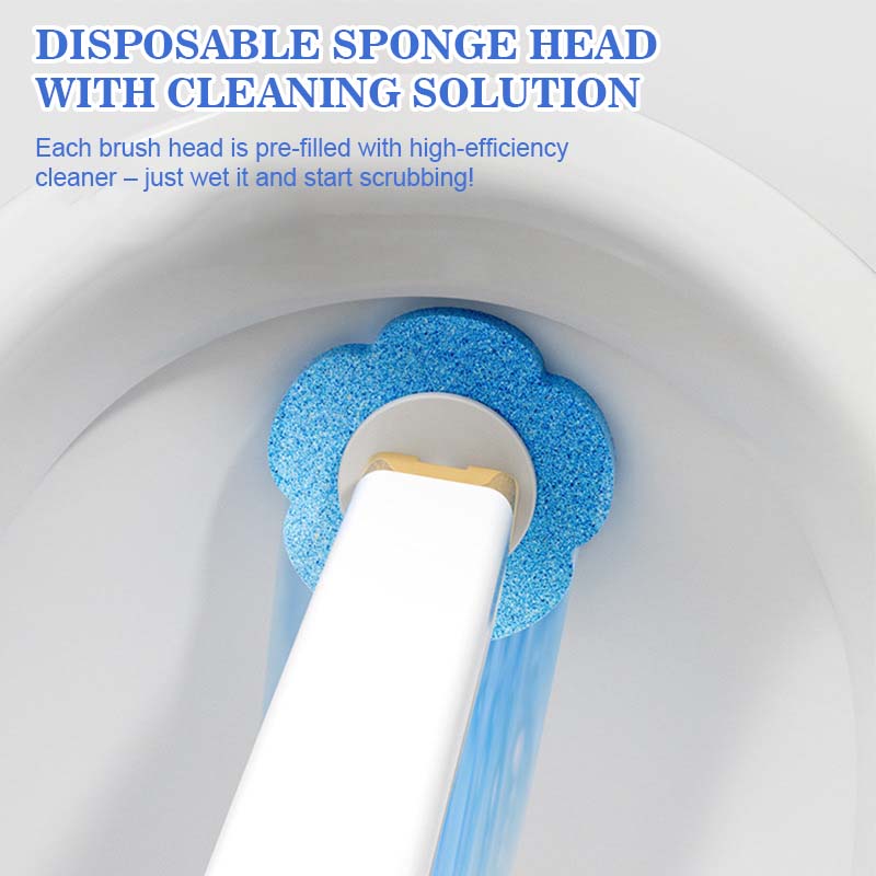 New Punch-free Wall-mounted Toilet Brush (Disposable Replaceable Brush Head)