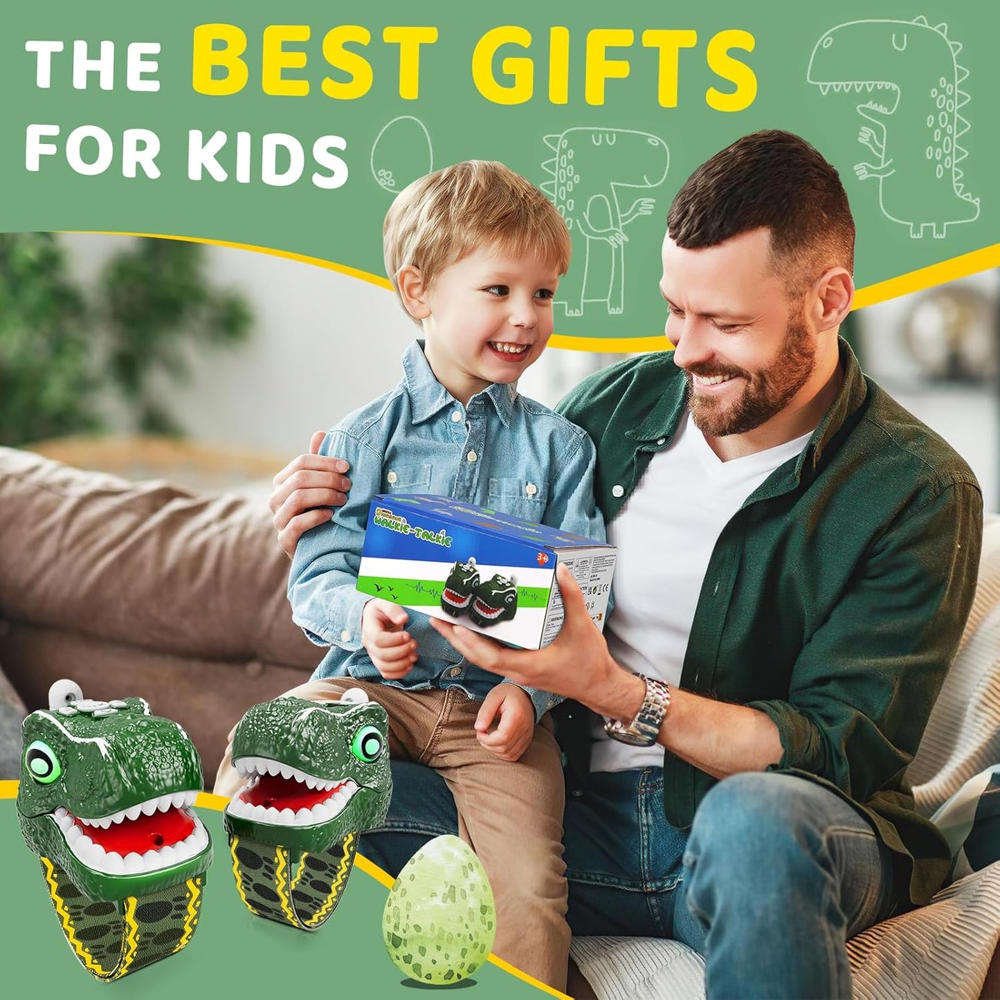 🦖 Dino Walkie Talkies 2-Pack 📡