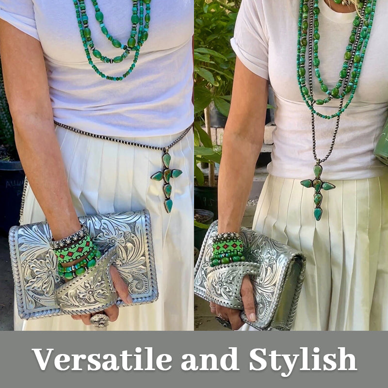 🤠 "Silver Flower Dance" Western-Style Clutch