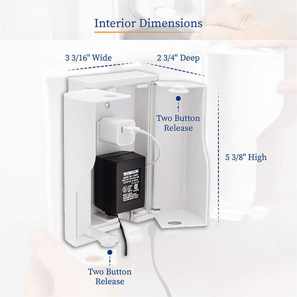 Twin Door Baby Safety Outlet Cover Box for Babyproofing Outlets