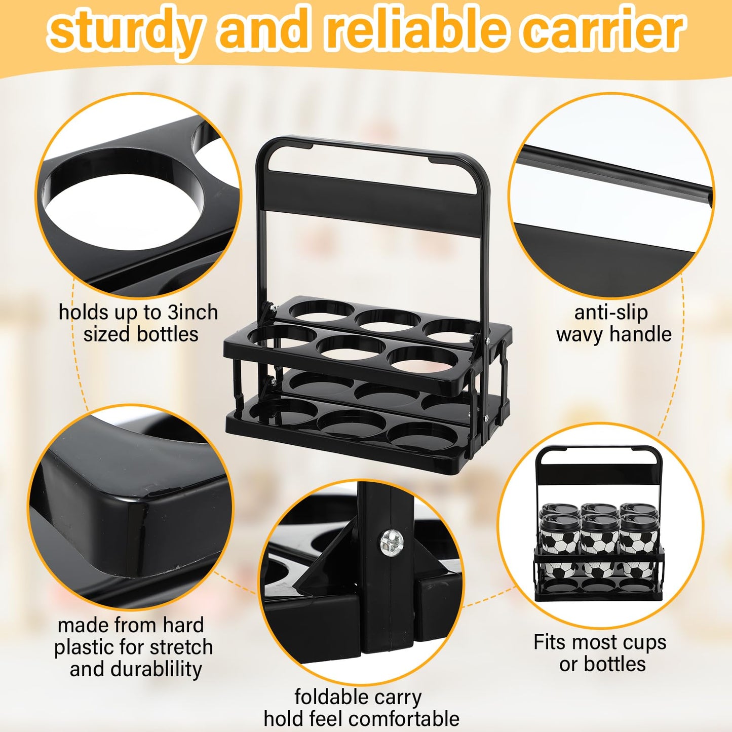 Portable Drink Carrier Plastic Drink Holder