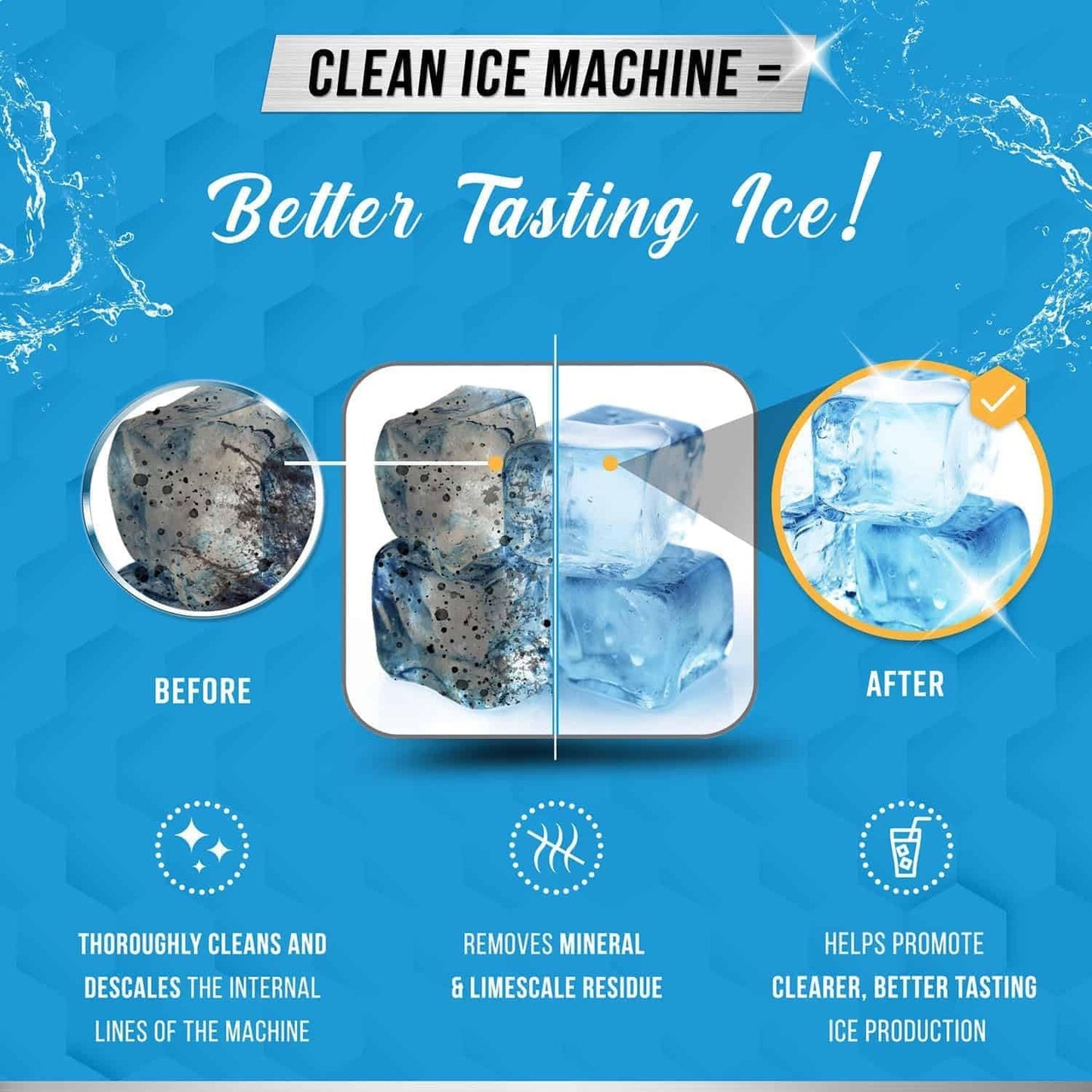 🧊✨ Ice Machine Cleaner Maker Descaler - 24 Clean Tablets Compatible