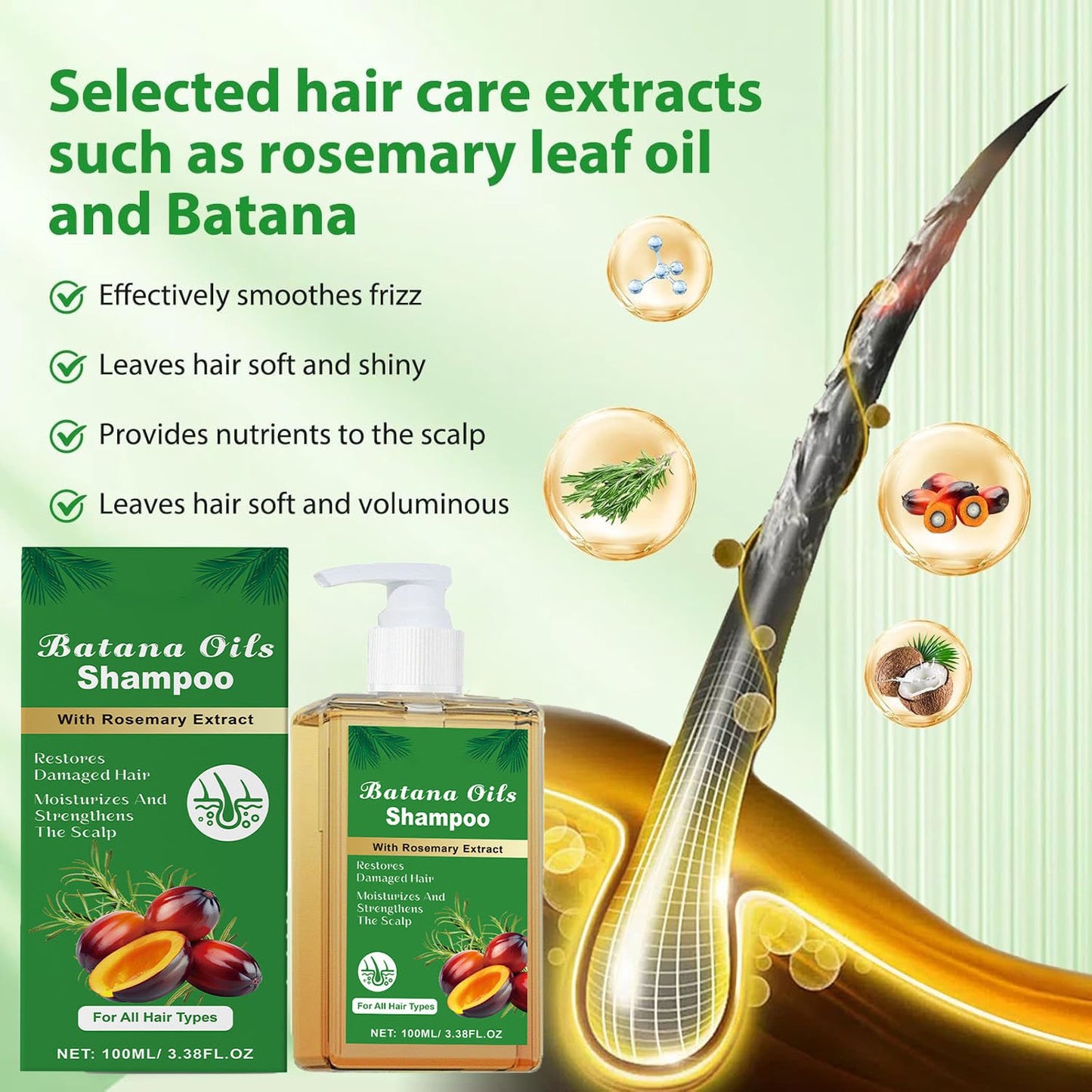 🎉Buy 2 Get 1 Free🎉Batana Oil Shampoo with Rosemary Extract