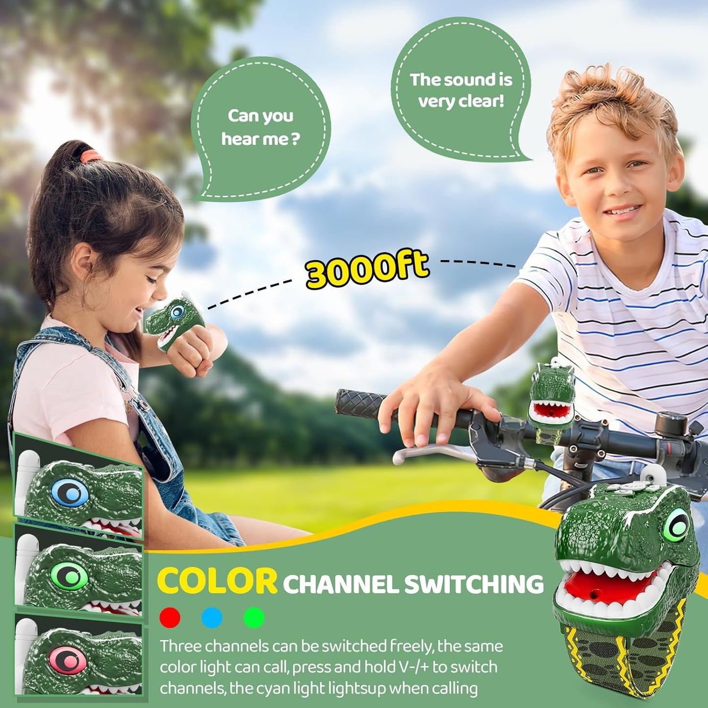 🦖 Dino Walkie Talkies 2-Pack 📡