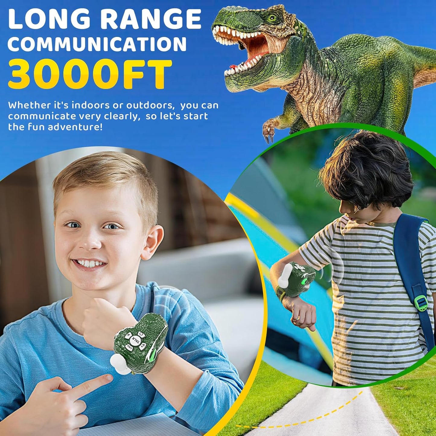 🦖 Dino Walkie Talkies 2-Pack 📡
