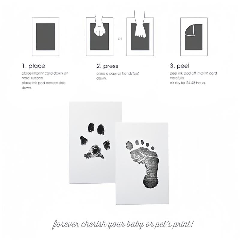 Larleaf Paw Print Kit, 4-Pcs Ink Pads + 2 Photo Frame