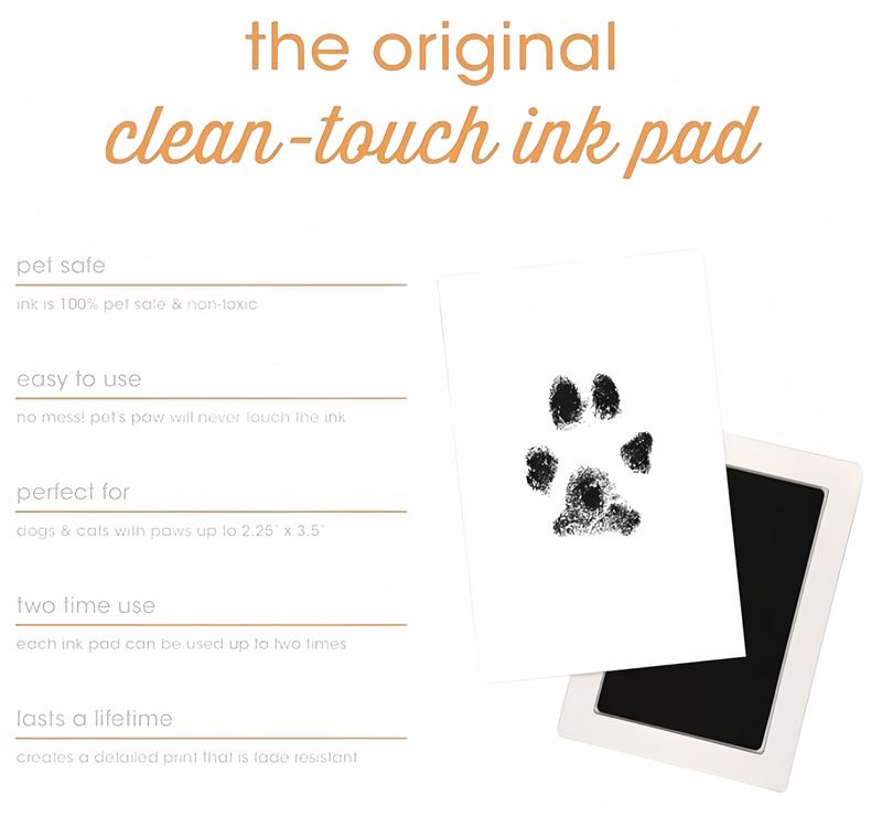 Larleaf Paw Print Kit, 4-Pcs Ink Pads + 2 Photo Frame