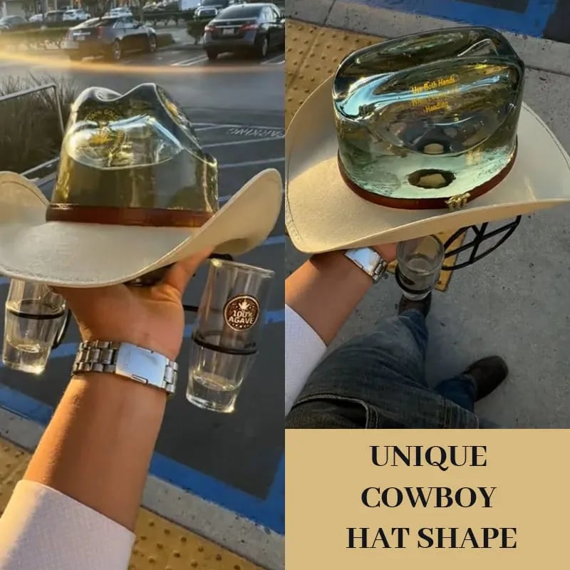 🔥2025 New Arrival 🤠Cowboy Hat Bottle Holder – Refillable Design