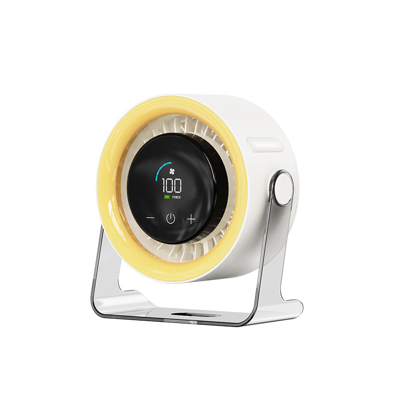 Coolhill fan Desktop Fan, Turbo Table Fan for office, 100-Speed Digital Display, Low Noise，Rechargeable Battery
