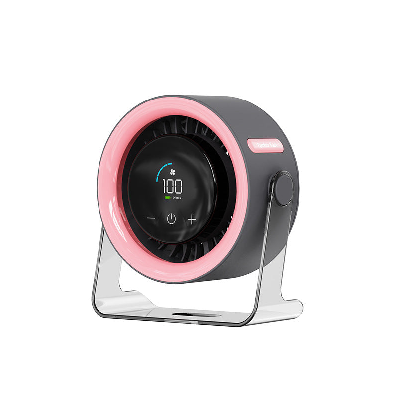 Coolhill fan Desktop Fan, Turbo Table Fan for office, 100-Speed Digital Display, Low Noise，Rechargeable Battery