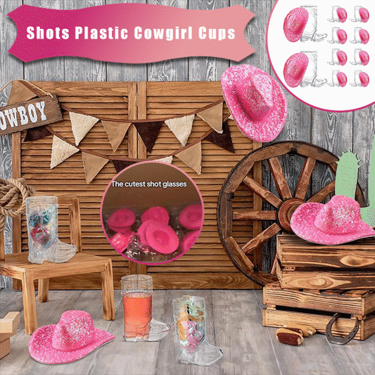 1 oz Shots Plastic Cowgirl Cups Neon Drinkware Set(20 PCS)