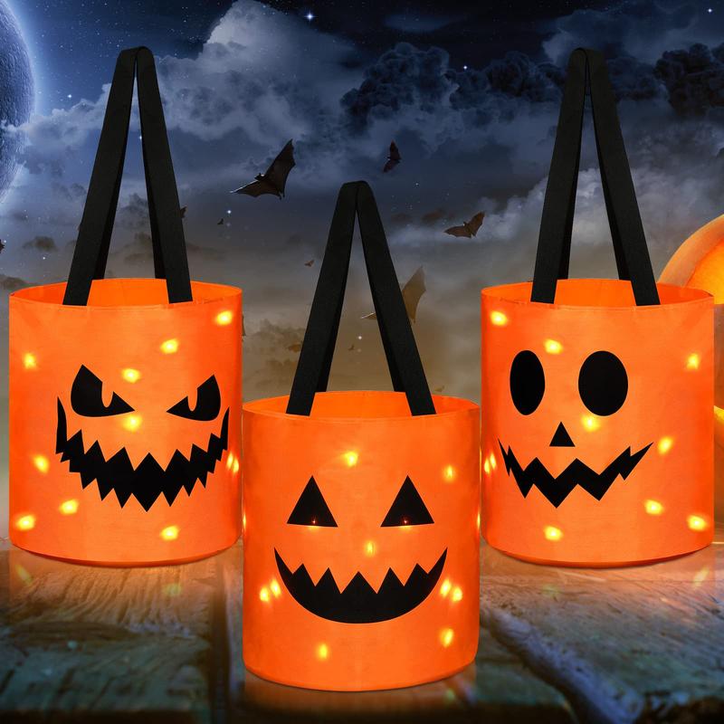✨🎃Halloween Candy Bucket with LED Lights Trick or Treat Bags