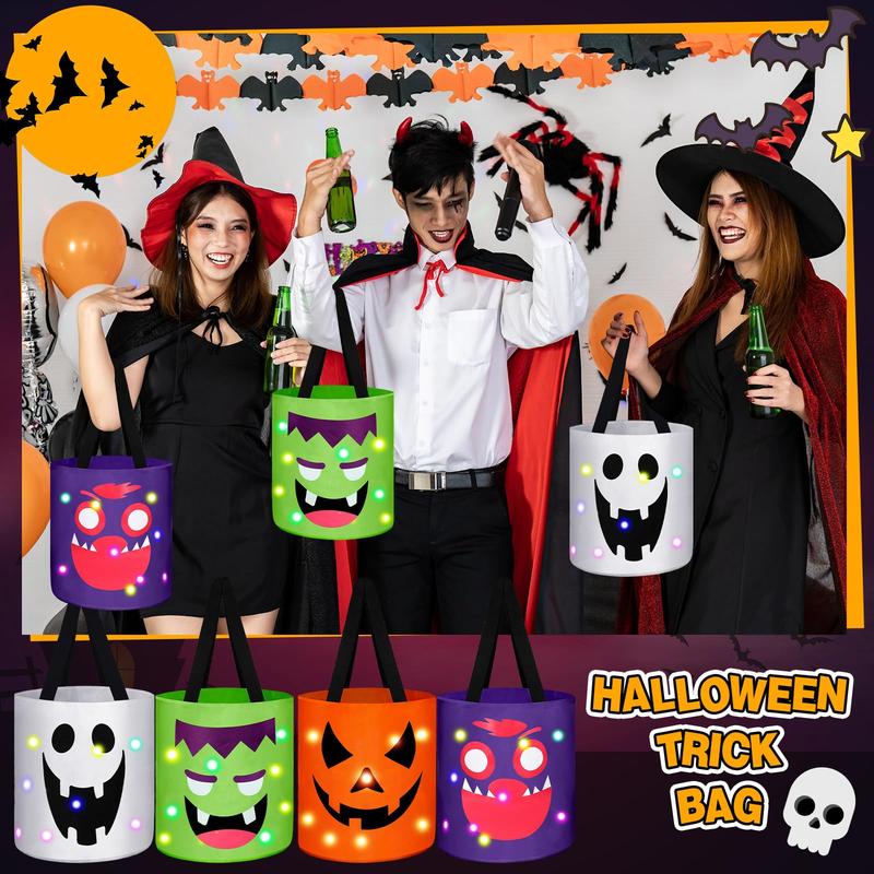 ✨🎃Halloween Candy Bucket with LED Lights Trick or Treat Bags