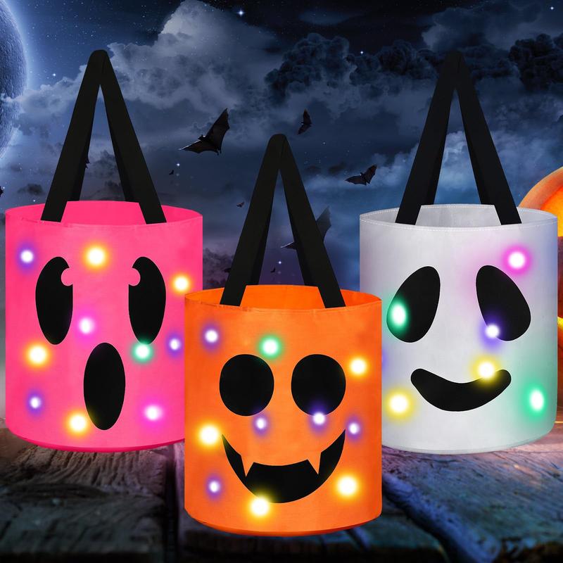 ✨🎃Halloween Candy Bucket with LED Lights Trick or Treat Bags