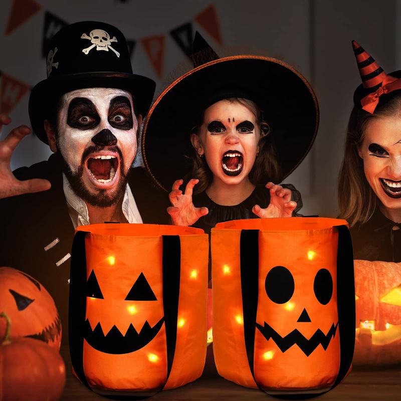 ✨🎃Halloween Candy Bucket with LED Lights Trick or Treat Bags