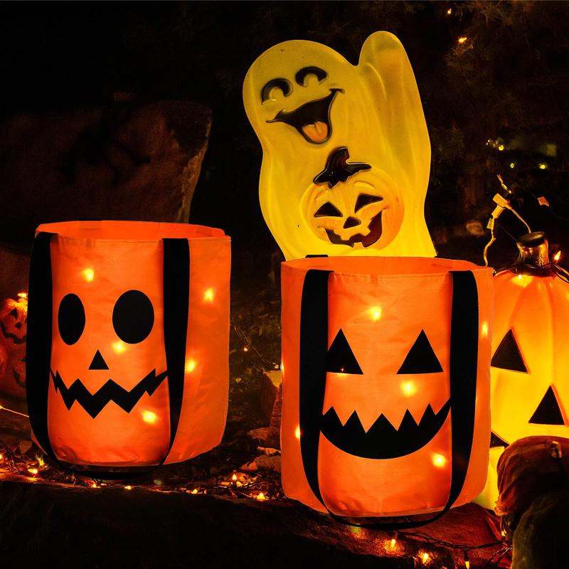✨🎃Halloween Candy Bucket with LED Lights Trick or Treat Bags