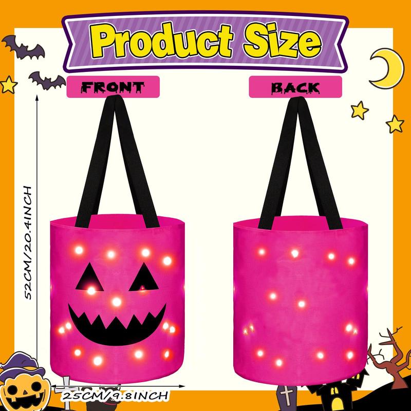✨🎃Halloween Candy Bucket with LED Lights Trick or Treat Bags