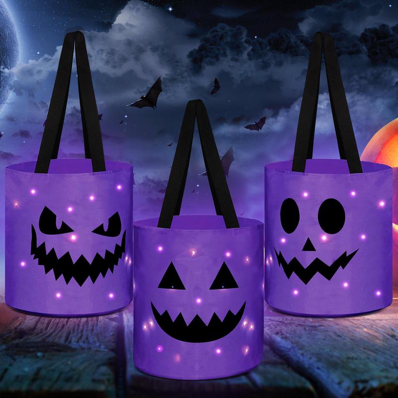 ✨🎃Halloween Candy Bucket with LED Lights Trick or Treat Bags