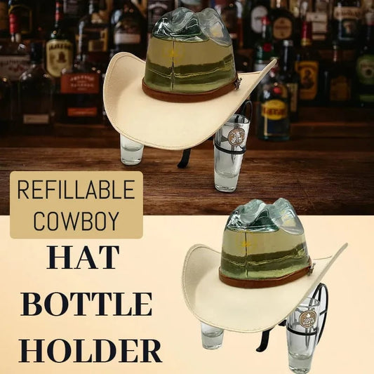 🔥2025 New Arrival 🤠Cowboy Hat Bottle Holder – Refillable Design