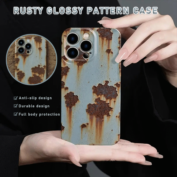 📱 Rusty Glossy Pattern iPhone Case