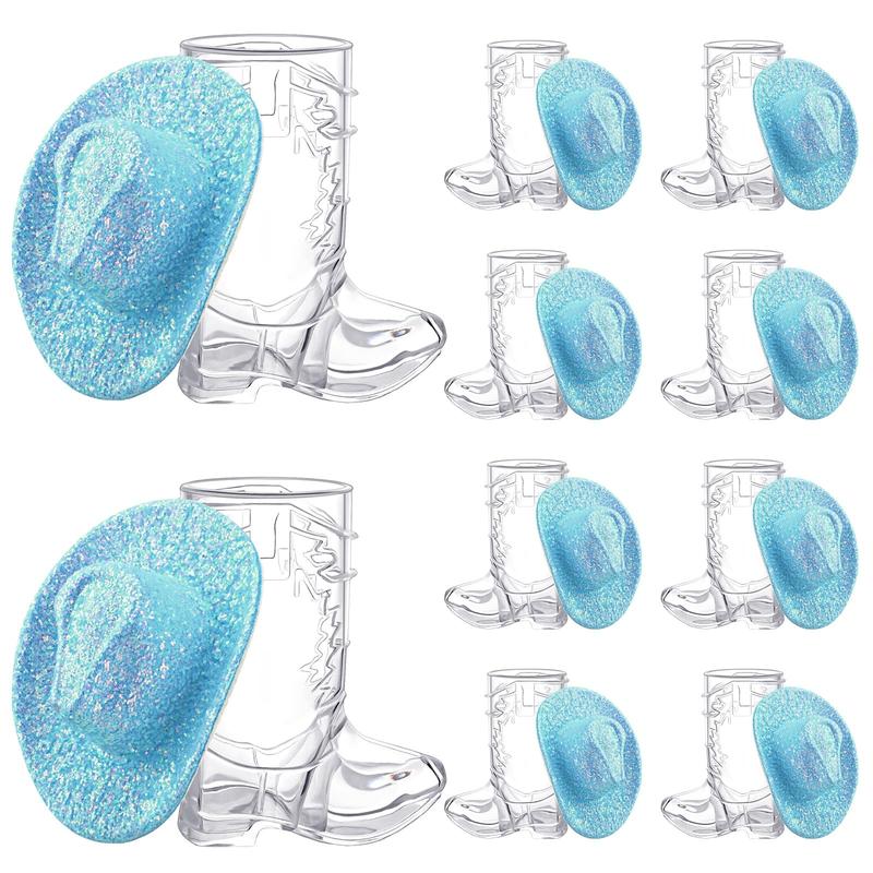 1 oz Shots Plastic Cowgirl Cups Neon Drinkware Set(20 PCS)