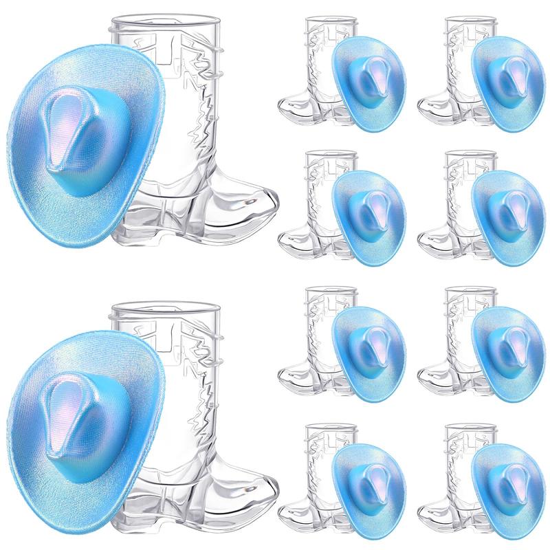 1 oz Shots Plastic Cowgirl Cups Neon Drinkware Set(20 PCS)