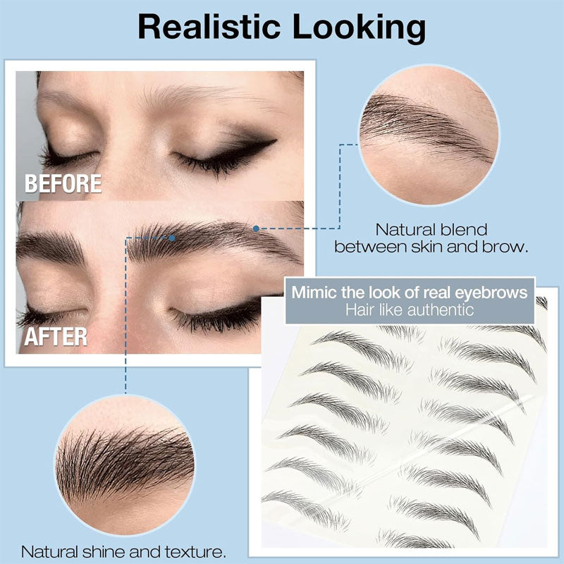 Realistic 6D Eyebrow Transfer Stickers – Instant Natural Brows