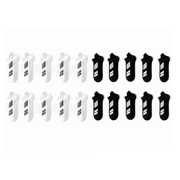 10-Pack Unisex Low-Cut No-Show Sports Socks