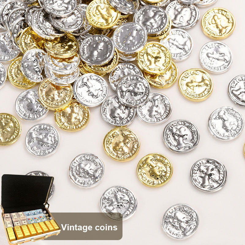 💼💰 Miniature Golden Briefcase Set