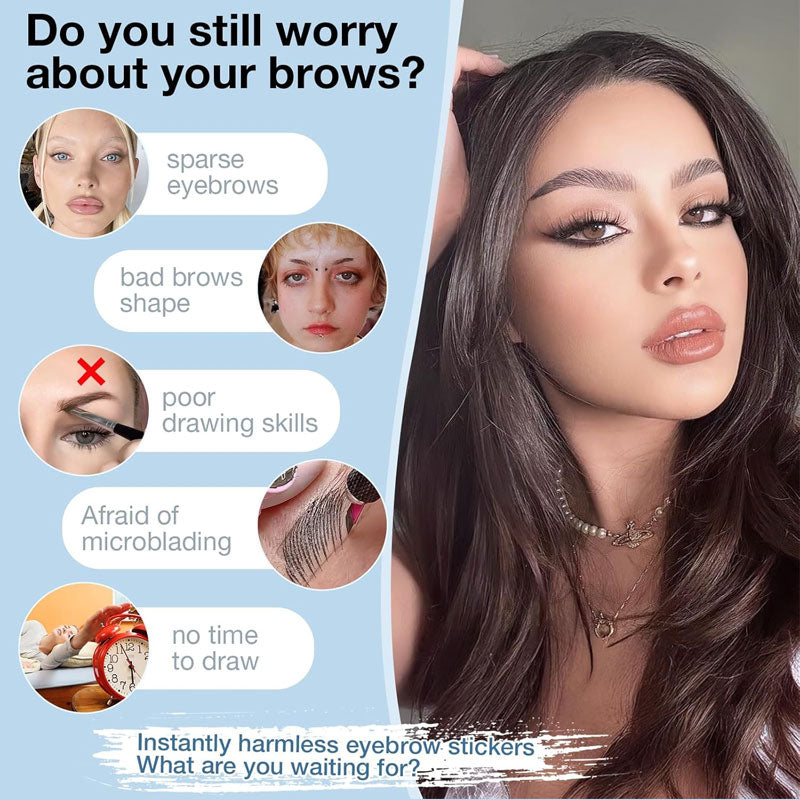 Realistic 6D Eyebrow Transfer Stickers – Instant Natural Brows