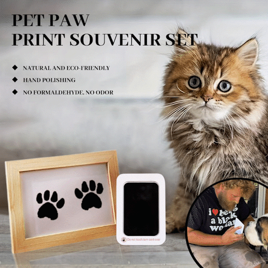 Larleaf Paw Print Kit, 4-Pcs Ink Pads + 2 Photo Frame