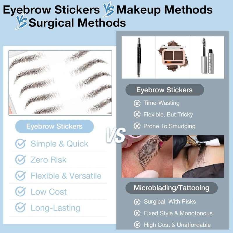 Realistic 6D Eyebrow Transfer Stickers – Instant Natural Brows