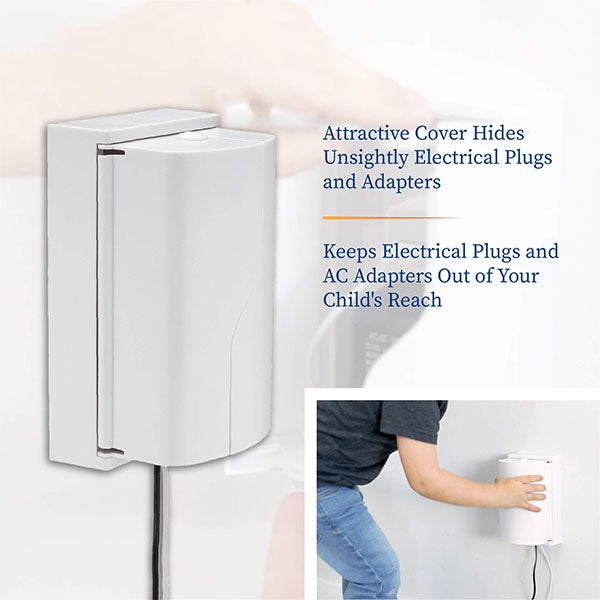Twin Door Baby Safety Outlet Cover Box for Babyproofing Outlets