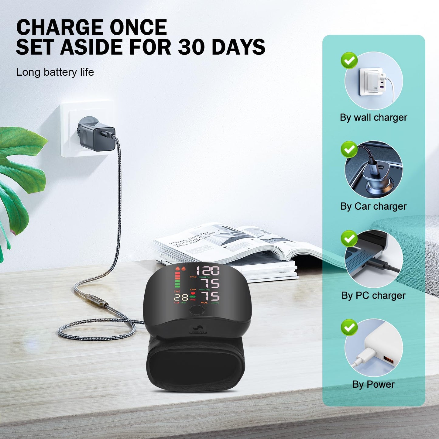 ✨✨Wrist Blood Pressure Monitor with Digital LCD Screen