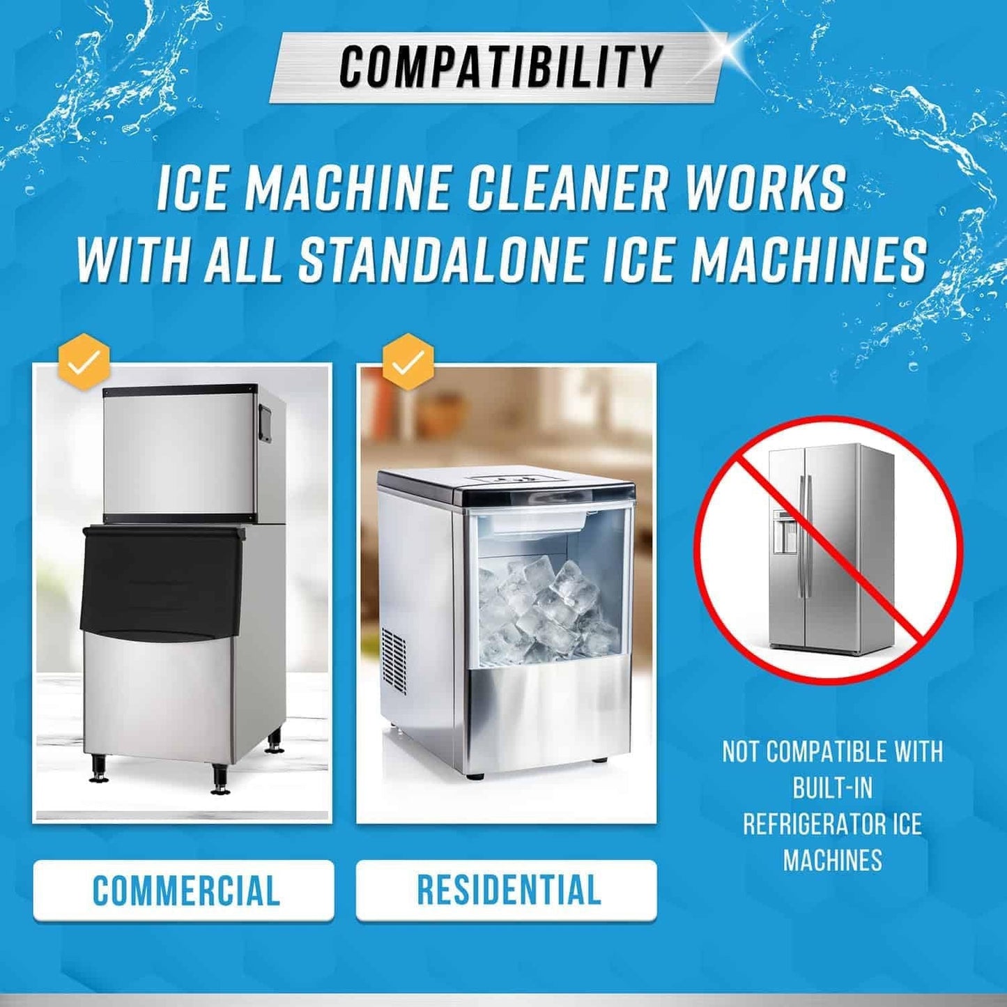 🧊✨ Ice Machine Cleaner Maker Descaler - 24 Clean Tablets Compatible