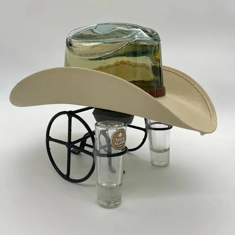 🔥2025 New Arrival 🤠Cowboy Hat Bottle Holder – Refillable Design