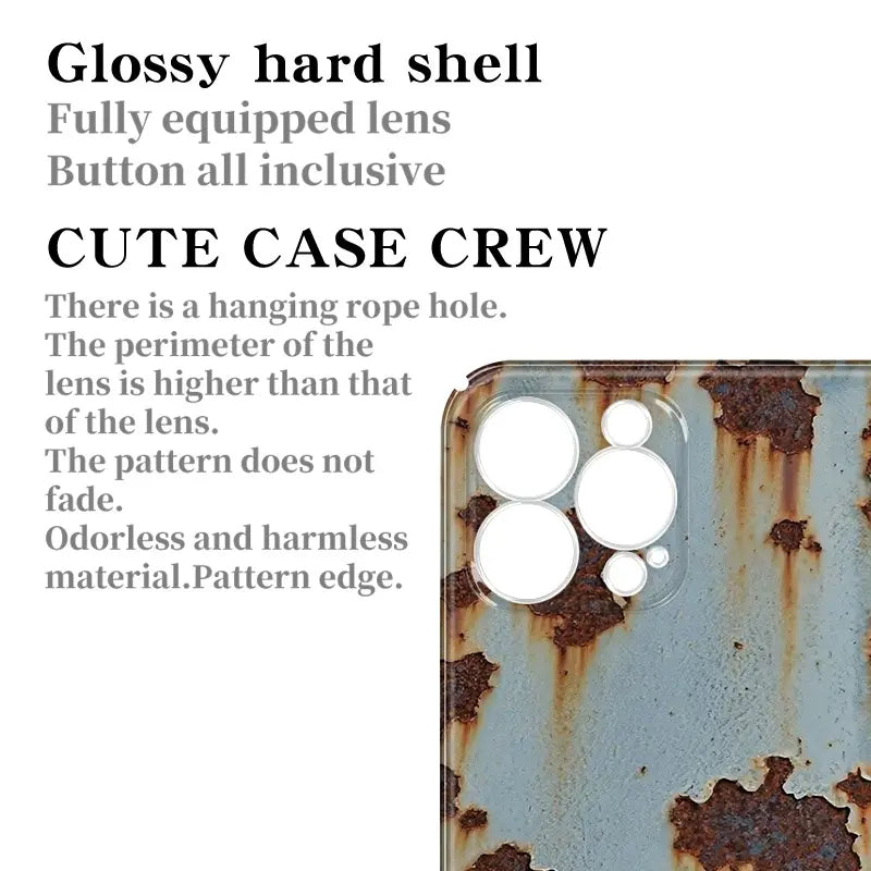📱 Rusty Glossy Pattern iPhone Case