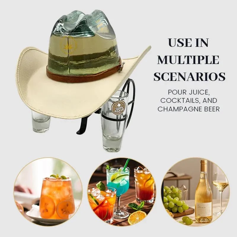 🔥2025 New Arrival 🤠Cowboy Hat Bottle Holder – Refillable Design